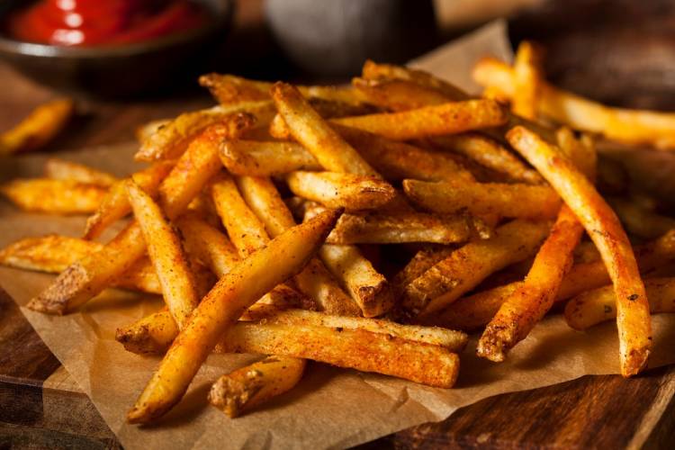 French fries on a table