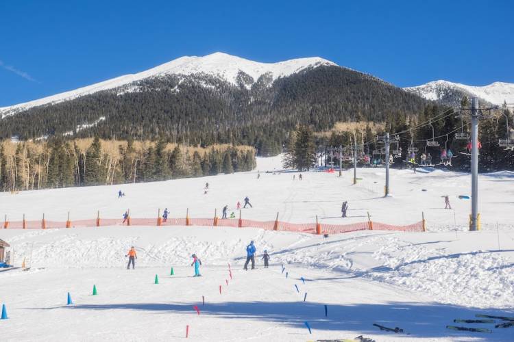 Skiers at Arizona Snowbowl