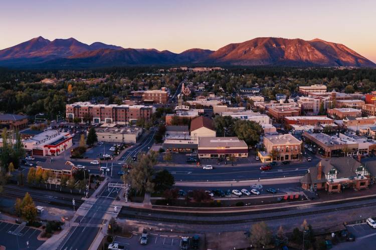 Aerial overview of Flagstaff